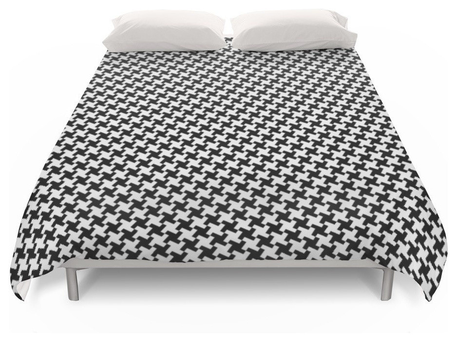 Houndstooth Duvet Cover Contemporary Duvet Covers And Duvet