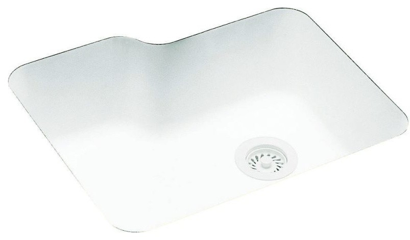Swan 25x21x8 Solid Surface Undermount Kitchen Sink, White