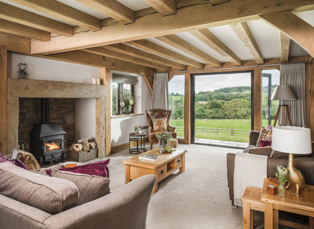 Full Interior Design Oak Frame Building country-living-room