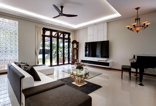 Modernism Meets Bali asian-living-room