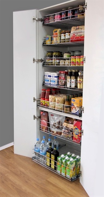 Tansel Pull Out Pantry Wire Baskets Modern Kitchen Sydney