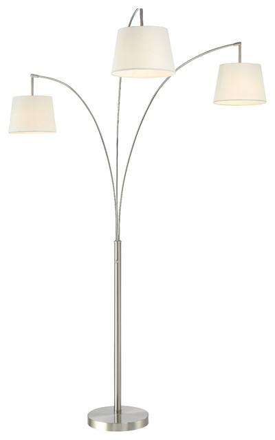 Artiva Luce 84 Modern Led 3 Arch Brushed Steel Floor Lamp With Dimmer Contemporary Lamps By Houzz Arch Brushed Steel Floor Lamp, Revel Floor Lamp