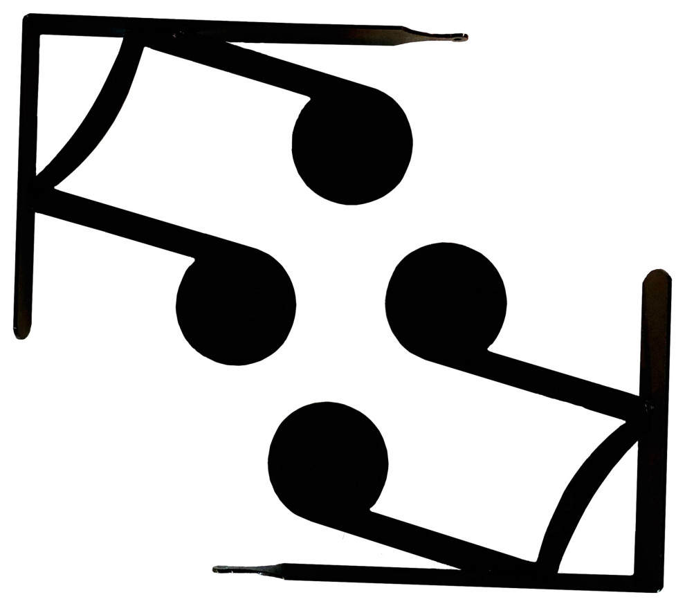 Shelf Brackets Music NotesBlack Contemporary Brackets by