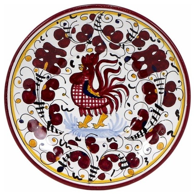 Orvieto Red Rooster Small Bread Plate 7 Diam. Saucer