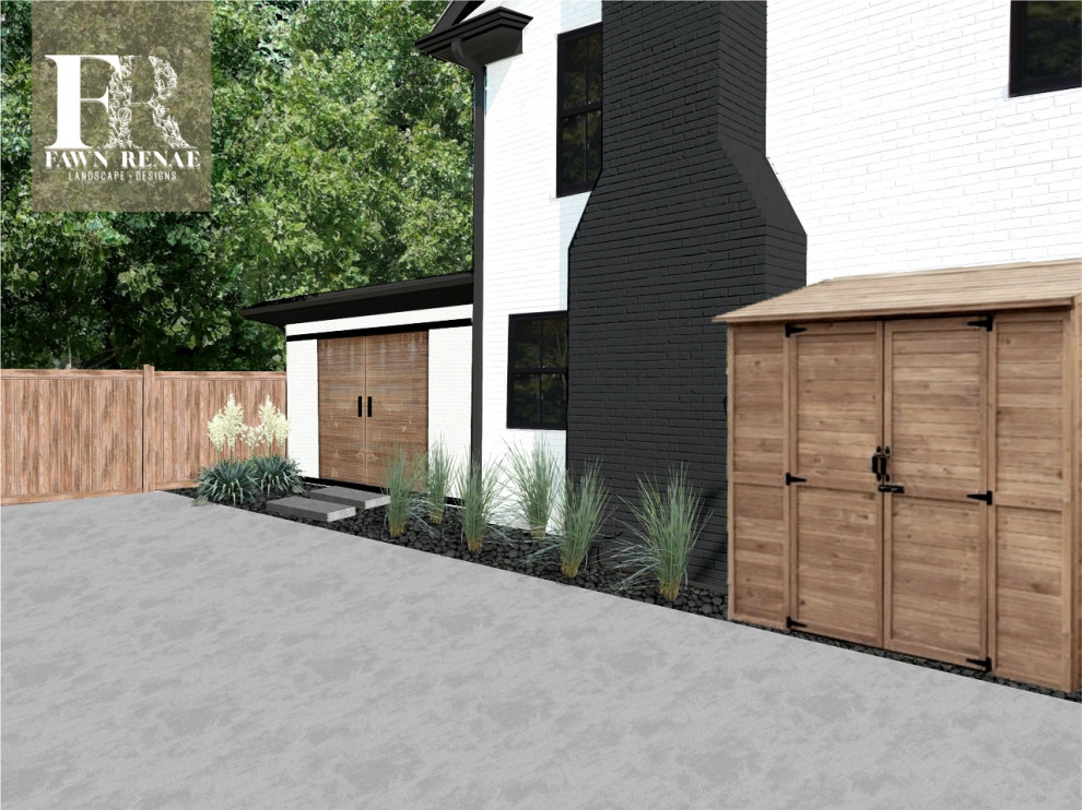 Design ideas for a large scandinavian attached garden shed in Charlotte.