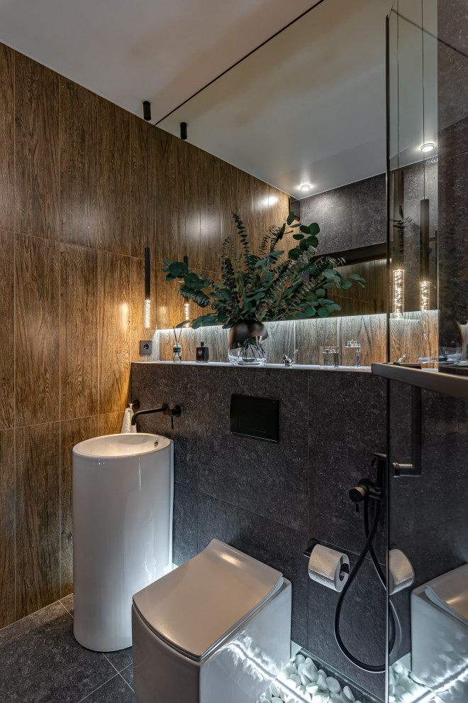 ЖК САМПО. 1-комнатная квартира в брутальном стиле, "от бетона" до заселения