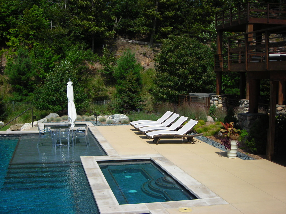 This is an example of a contemporary pool in Grand Rapids.