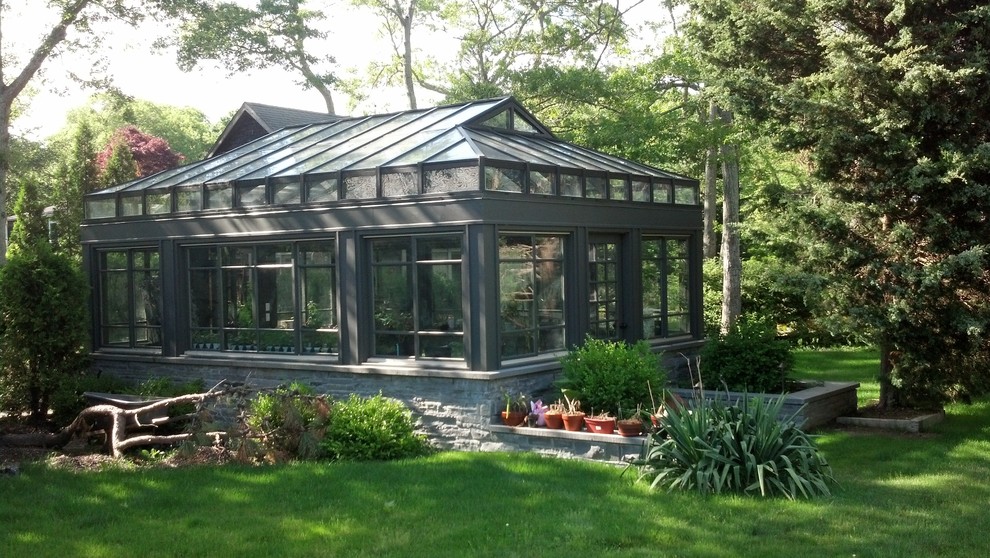 This is an example of a transitional greenhouse in New York.
