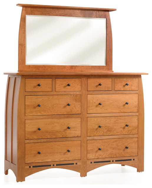 Vineyard High Dresser With Mirror Craftsman Dressers By