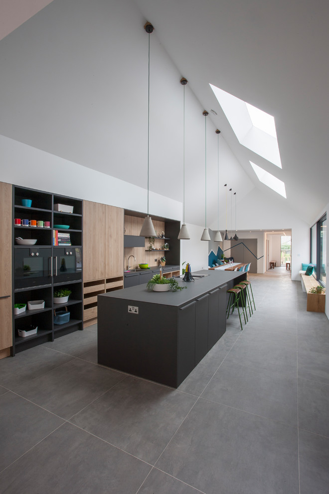 Design ideas for a contemporary kitchen in West Midlands.