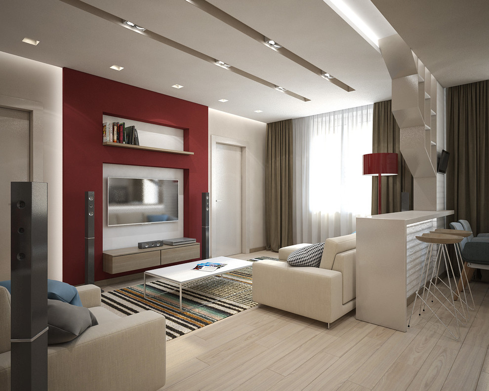 Дизайн-проект 3-х комнатной квартиры. Общая площадь 105 м2. Современный стиль