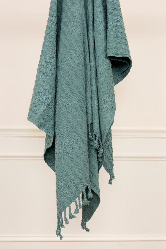 Cool Cable Throw - Teal