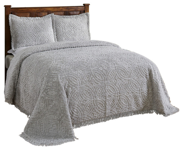 Wedding Ring Chenille Bedspread Contemporary Quilts And Quilt Sets by Better Trends