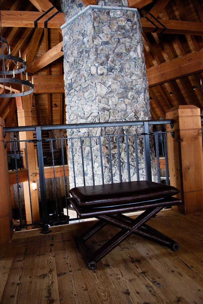 Mountain style staircase photo in Denver