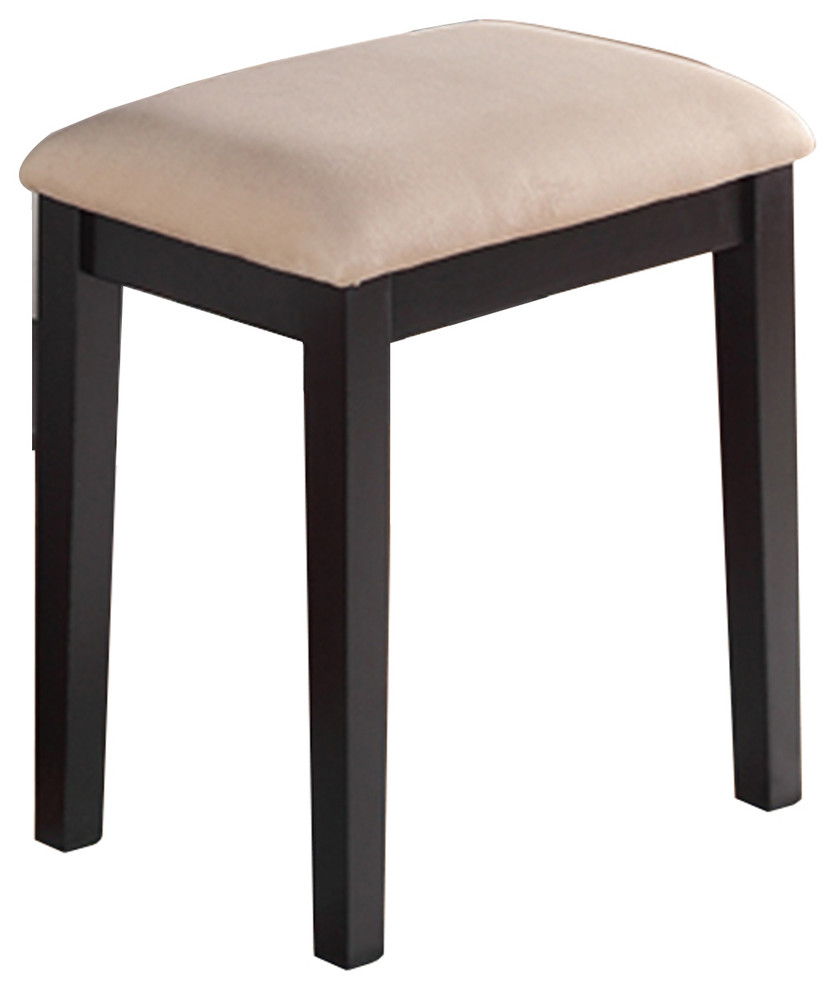 Wooden Writing Desk With Stool Set, Black