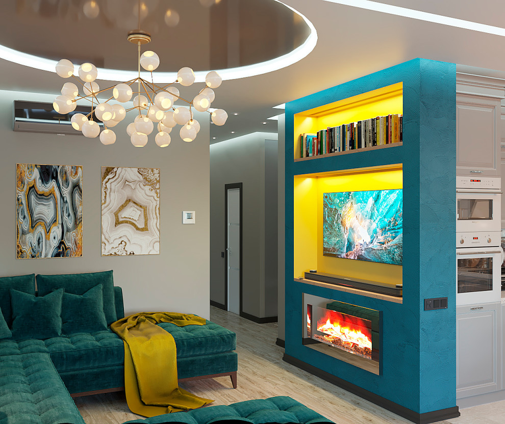 Яркая сочность. Трехкомнатная квартира на Озерной