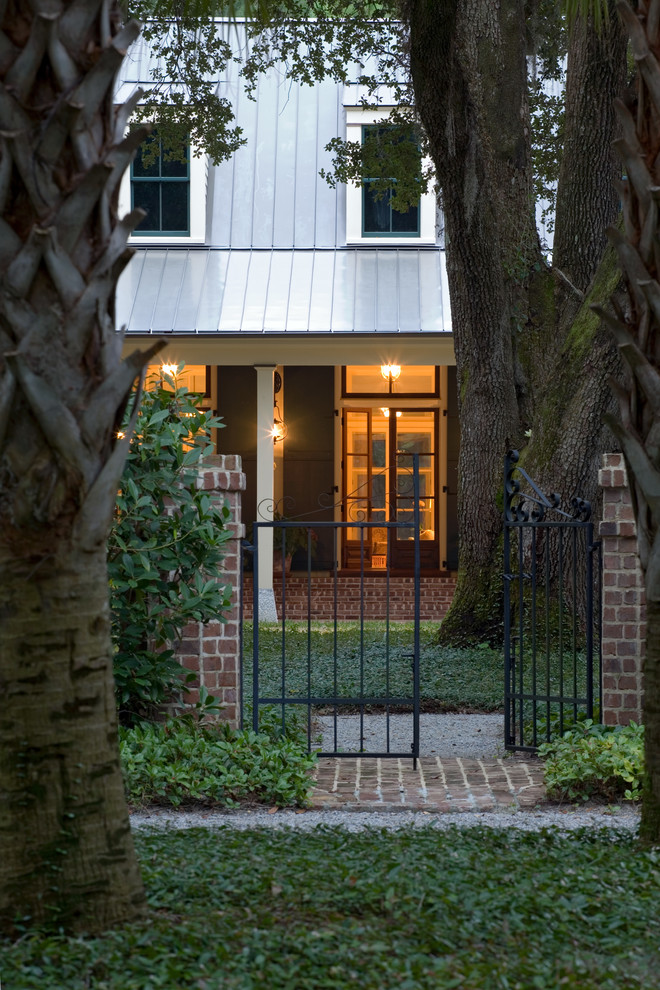 Photo of a traditional front door in Atlanta with a double front door and a glass front door.