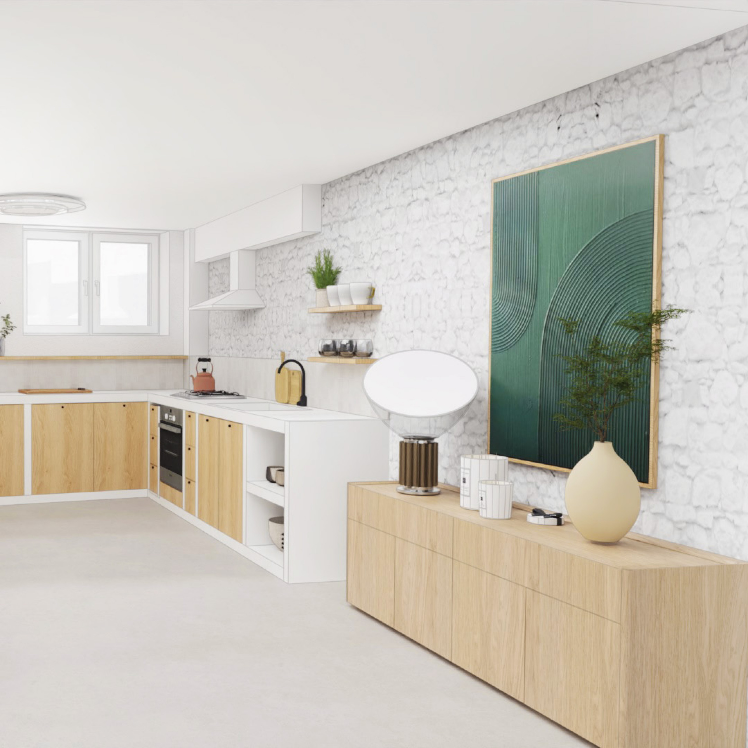 Une cuisine contemporaine