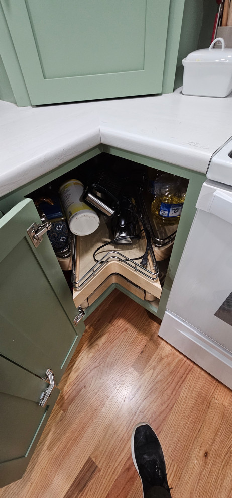 Custom Kitchen Double Easy Access Corner Pantry