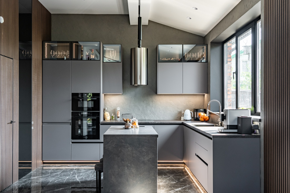 Проект кухни в частном доме