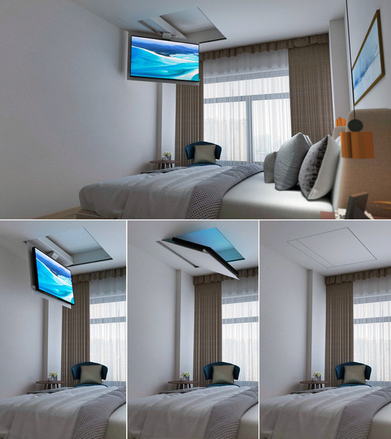 Spartan Swivel Ceiling Tv Lift Modern Bedroom Melbourne By