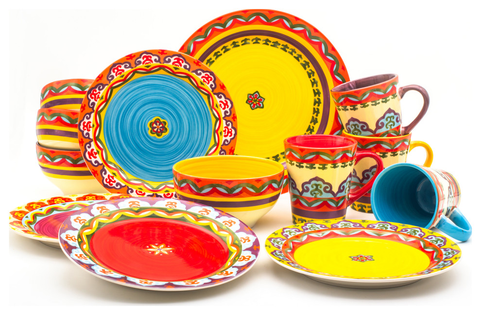 Euro Ceramica Galicia 16Piece Dinnerware Set Contemporary