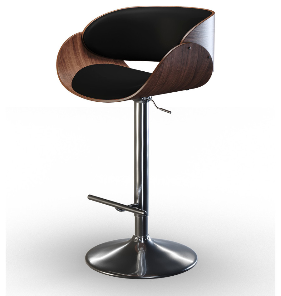 Amery Adjustable Swivel Bar Stool Contemporary Bar Stools And