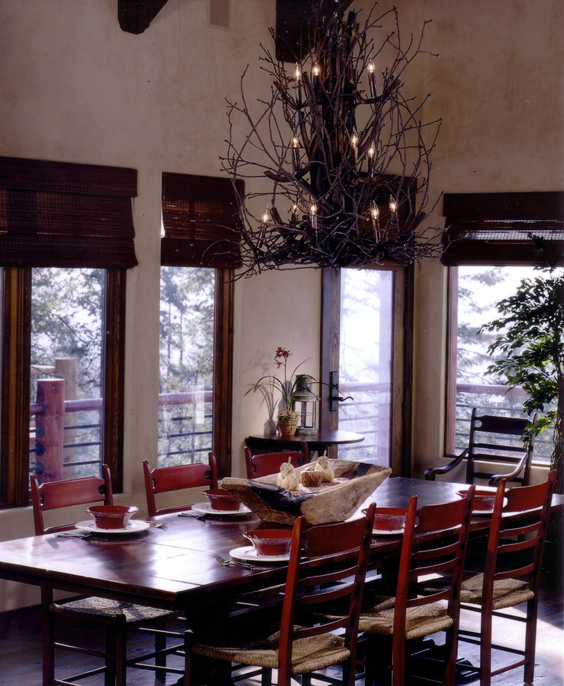 Inspiration for a country dining room in Other.