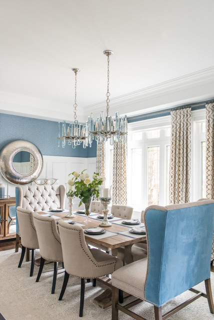 Rustic Chic with Blues nyklassisk-matplats