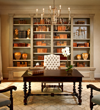 This is an example of a traditional home office in Houston.
