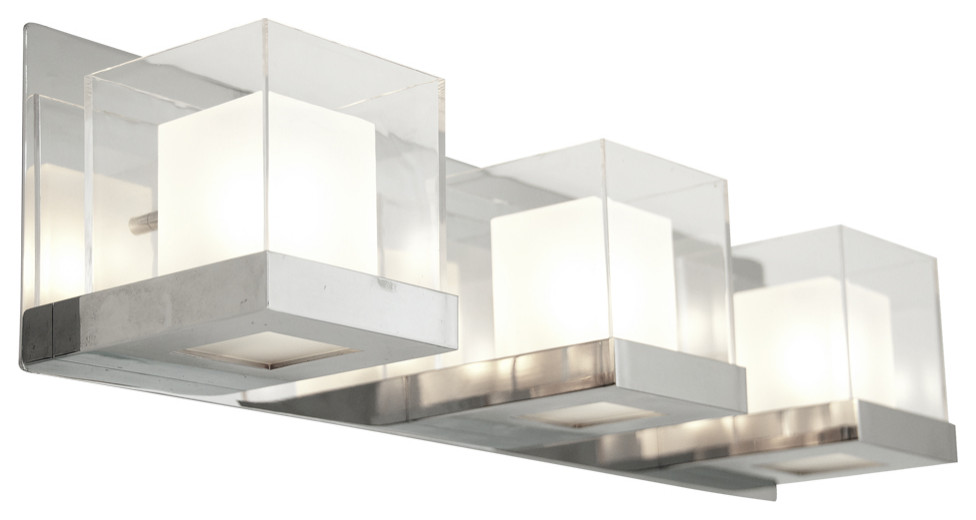 DVI Lighting DVP3943CHOP Three Light Vanity Narvik Chrome