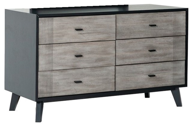 Nova Domus Panther Contemporary Gray And Black Dresser Midcentury Dressers By Modern Miami Furniture