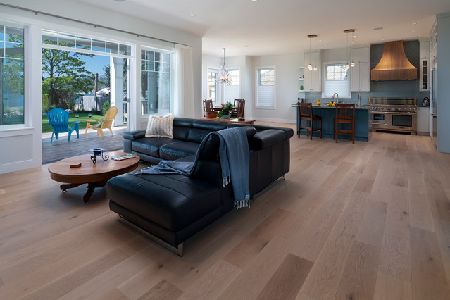 Custom Beach House maritimt-dagligstue