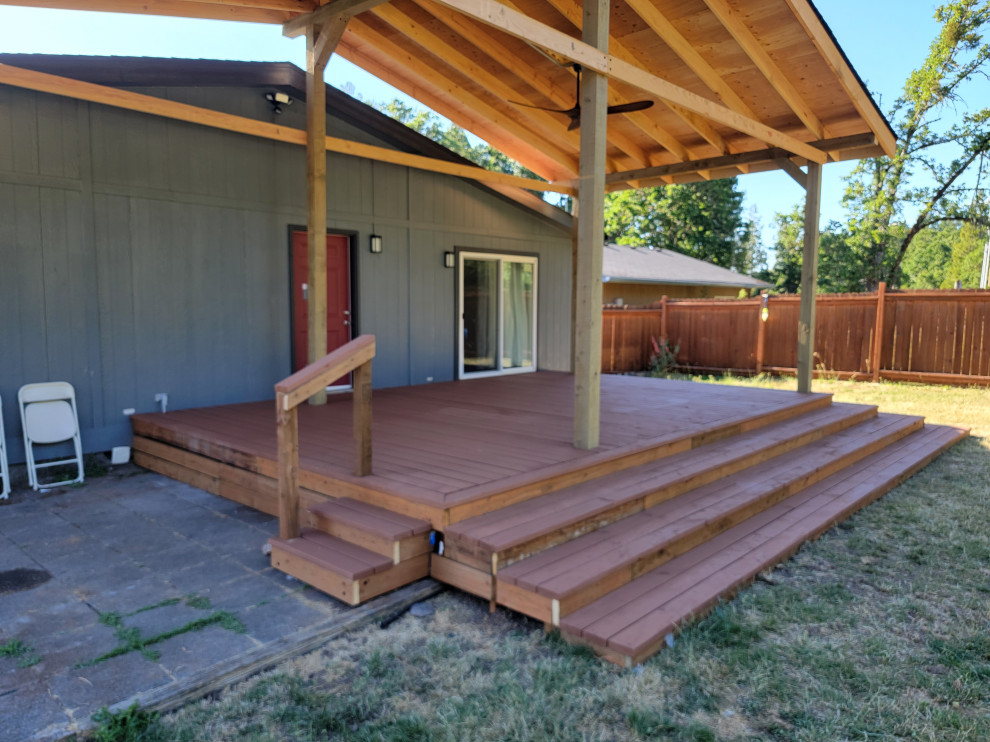 15 x 22 Deck With peaked 40x16 cover