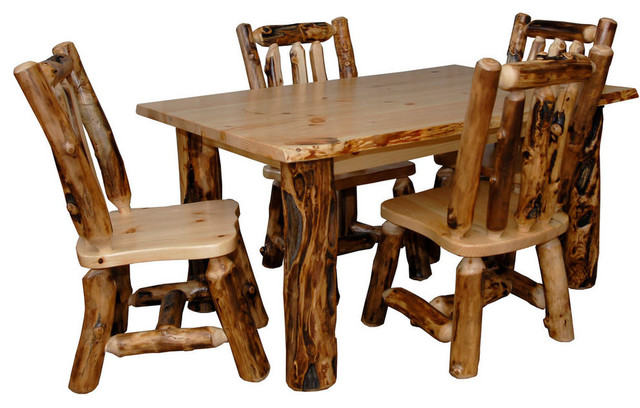 rustic table and chair set