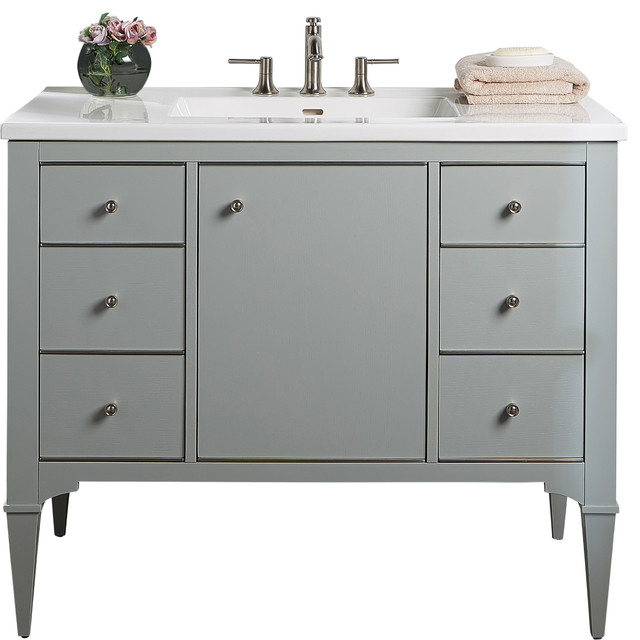 Fairmont Designs Charlottesville 42 Single Vanity Light Gray Transitional Bathroom Vanities And Sink Consoles By Luxx Kitchen And Bath