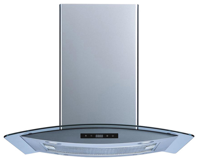 Winflo Convertible Island Range Hood, Charcoal Filters, 30