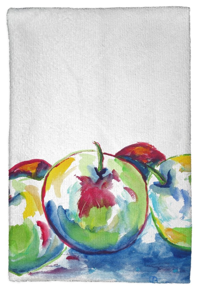 Betsy Drake Three Apples Kitchen Towel