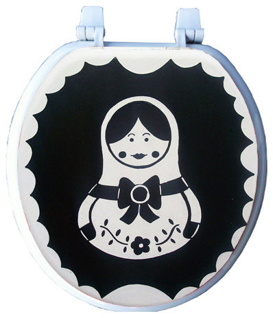 Russian Doll Hand Painted Toilet Seat, Elongated