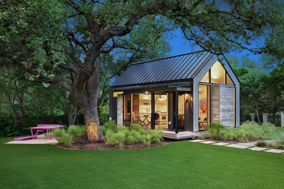 Photo of a small contemporary detached granny flat in Austin.