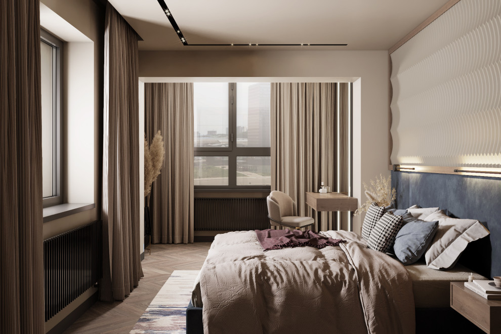 Квартира выполнена в современном стиле