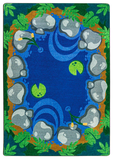 Tranquil Pond 5'4"x7'8" Area Rug, Multi