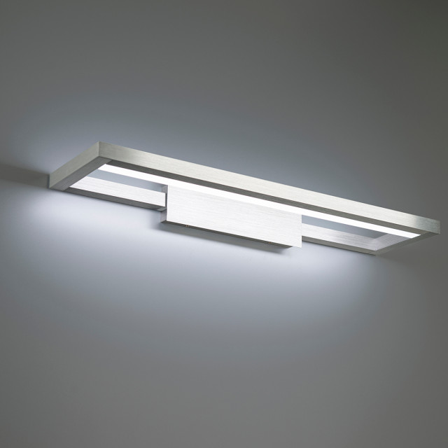View LED Bath in Brushed Aluminum Modern Bathroom Vanity Lighting