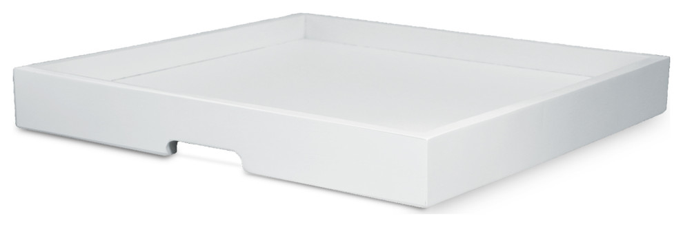 Large Square Serving Tray 25" X 25", White