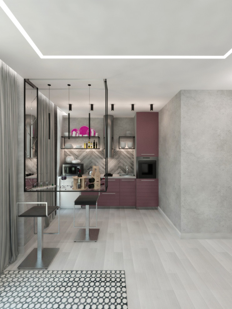 Минимализм в интерьере квартиры для отпуска в городе Сочи.