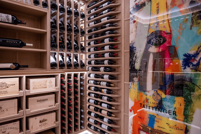 Natural Oak Wine Cellar modern-wine-cellar