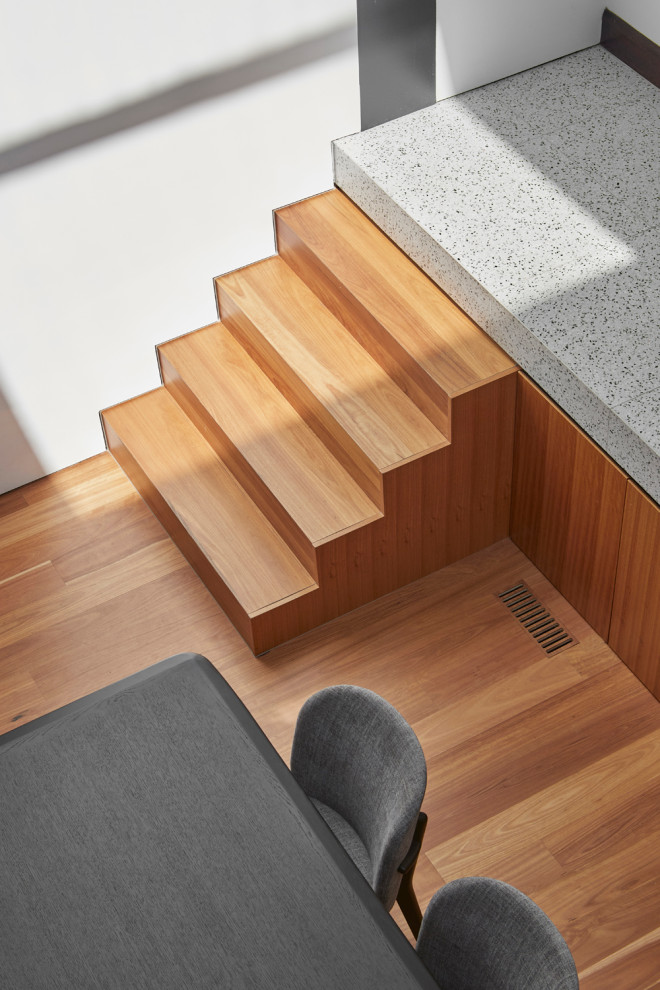 Example of a mid-sized trendy staircase design in Melbourne