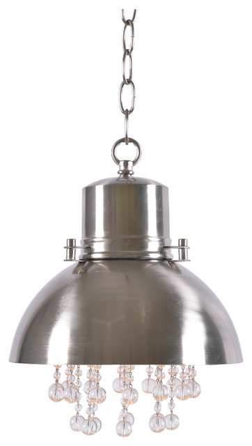 Brushed Steel Pendant Lights Kenroy Home 93011bs Bulletin 1 Light