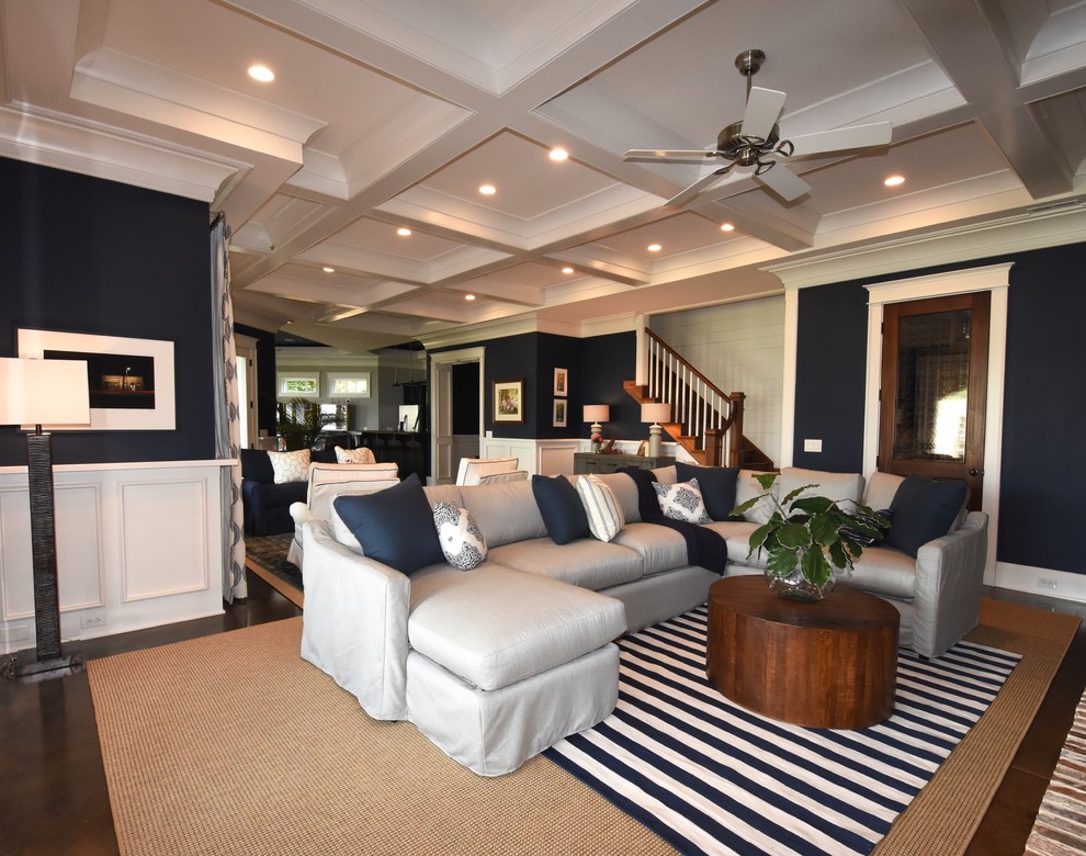 Lake Basement Remodel Beach Style Basement Charlotte by Ally