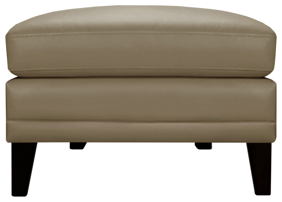 Sienna Genuine Leather Midcentury Modern Ottoman Midcentury Footstools And Ottomans by